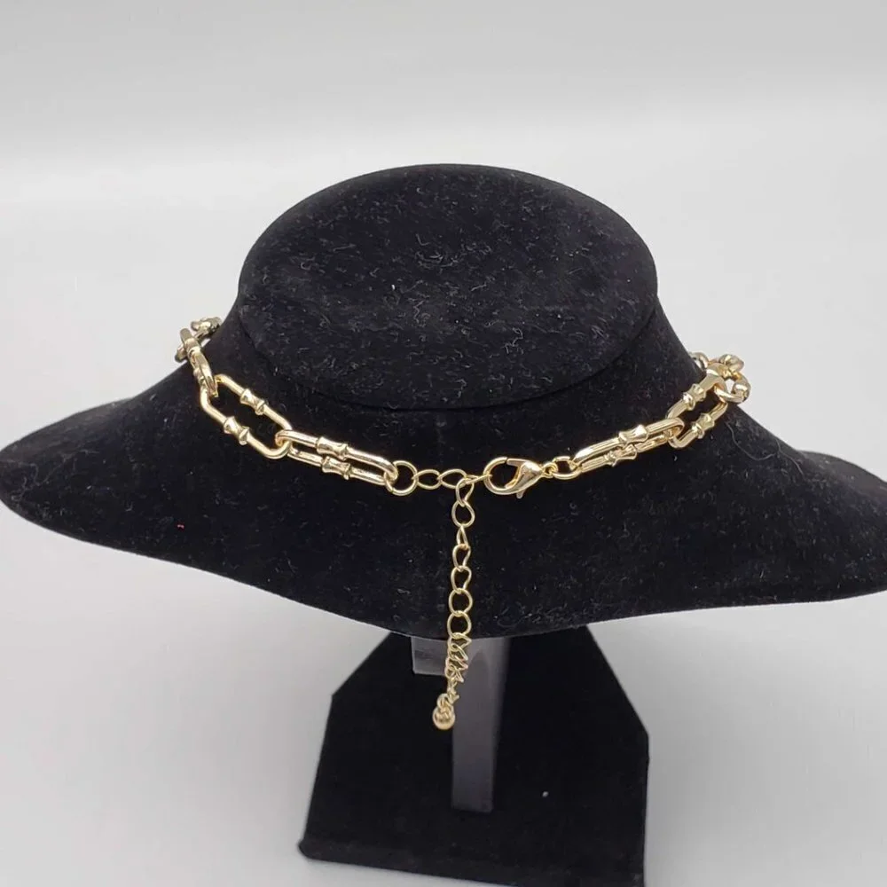 100% Auth Louis Vuitton Lock & Key with Unbranded Gold Plated Chain Necklace